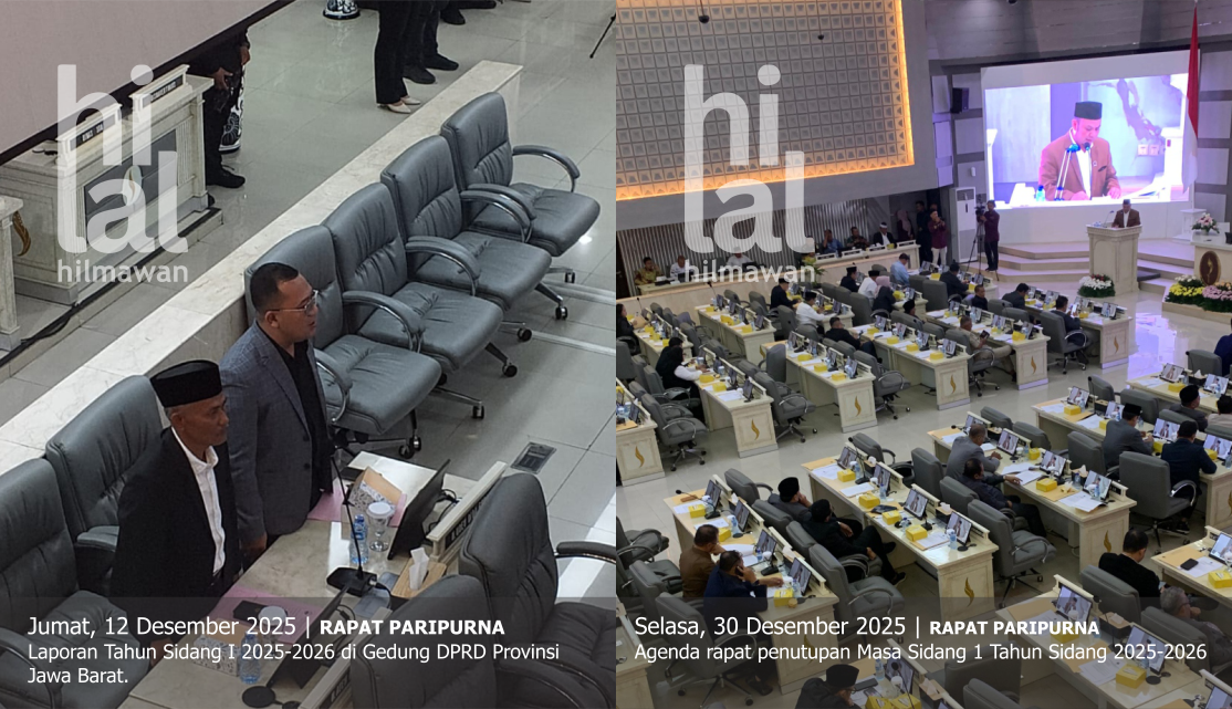 Kawal Kinerja Legislatif, Hilal Hilmawan Hadiri Rapat Paripurna Laporan Tahunan DPRD Jabar