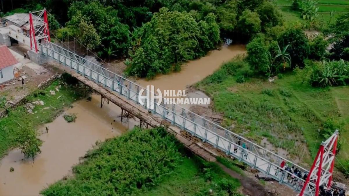 Impian jadi kenyataan, Jembatan gantung termegah kini hubungkan desa Wanguk